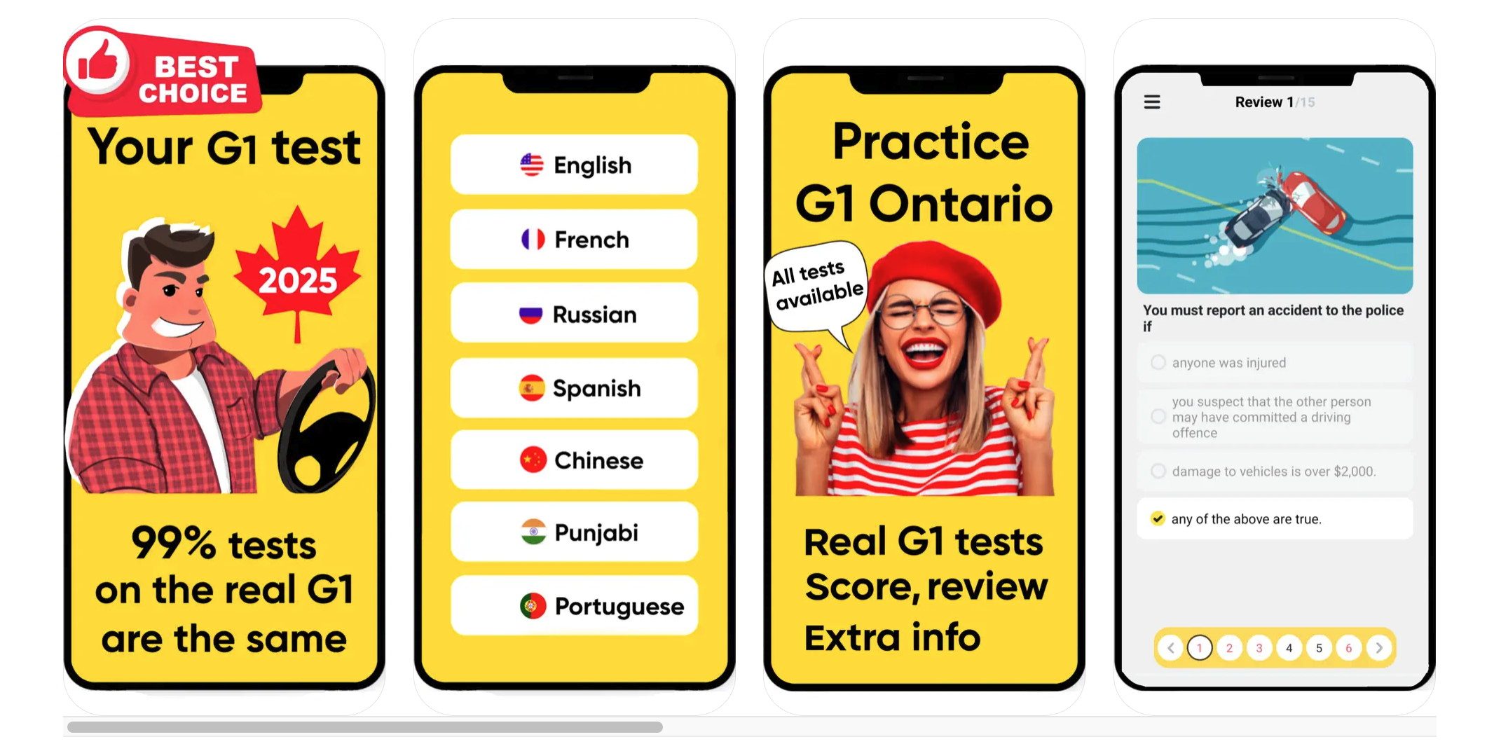 G1 test Ontario Android/iOS app offline mode