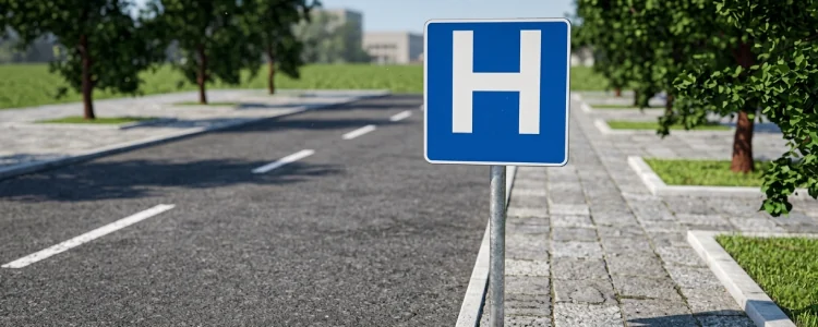 Road sign shown for this question