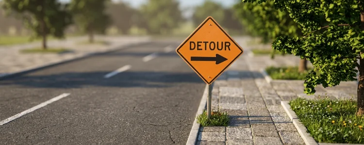 Road sign shown for this question