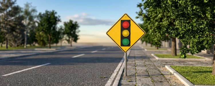 Road sign shown for this question