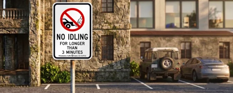 Road sign shown for this question