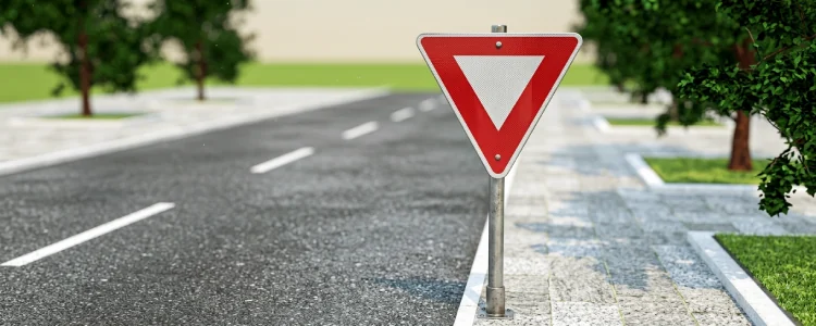 Road sign shown for this question