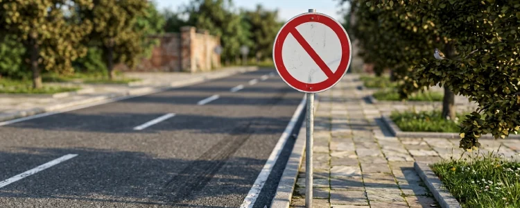 Road sign shown for this question