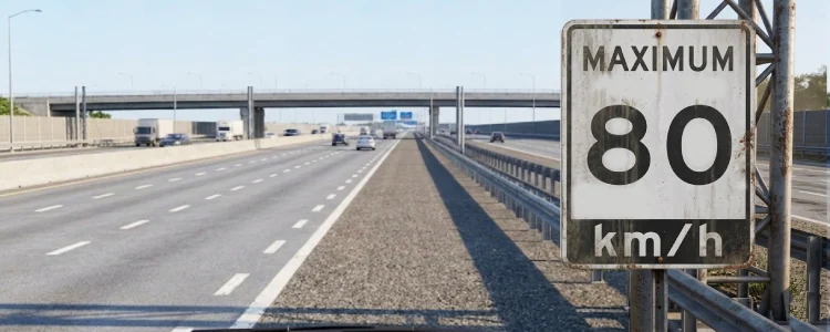 Road sign shown for this question