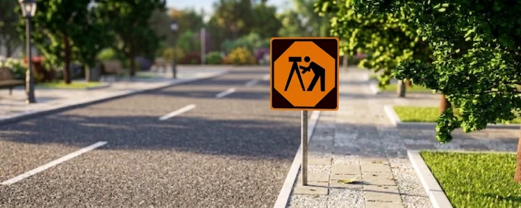 Road sign shown for this question