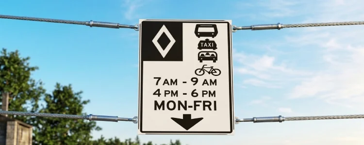 Road sign shown for this question