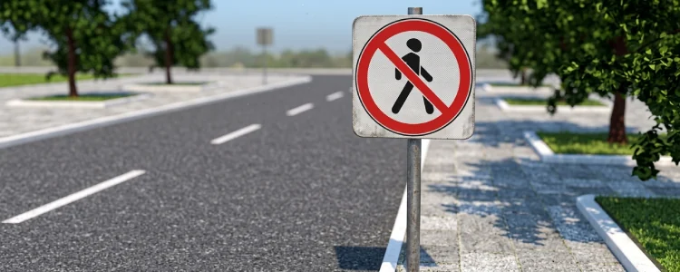 Road sign shown for this question