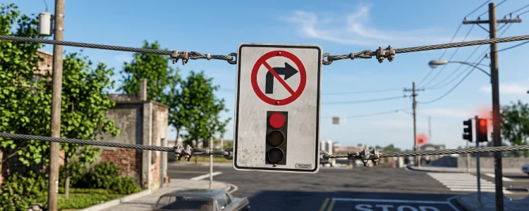 Road sign shown for this question