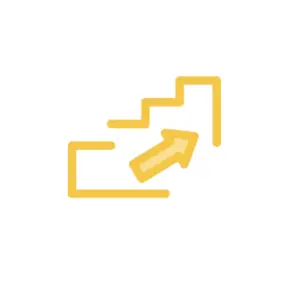 Stepped path illustration