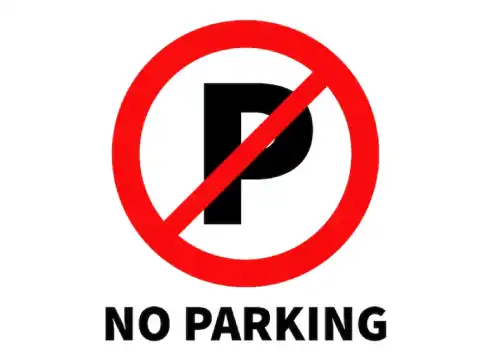 Ontario no-parking road sign